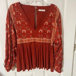 SPELL & THE GYPSY COLLECTIVE JEWEL SMOCK TOP SIZE S